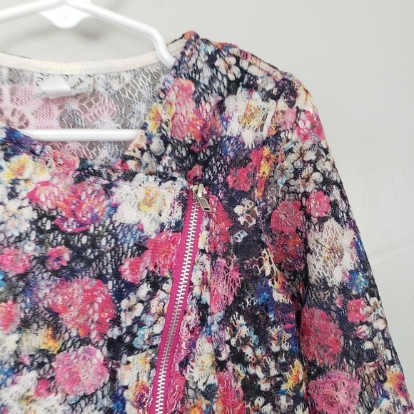 D-signed Disney Little Girls Small Colorful Lace Long Sleeve Side Zip Jacket Top - Picture 4 of 6